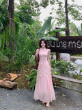 Olive Girl Pink Romantic Qipao for Garden Wedding 2026 Fairycore Photoshoot S-XXL XS-3XL Plus Size Romantic Garden Party Editorial Not Costume Qipao Cheongsam Chinese Dress Chinese Heritage Fashion Women