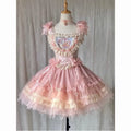 Olivegirl Pink Lolita Dress Milk Sweet Ballet Style Cute Rabbit Cosplay Light Lolita Princess Gown Elegant Women's Clothes