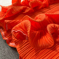 Women Ruffles Splicing V-neck Sleeveless Bodycon Midi Pleated Maxi Long Dress  Birthday Sexy Club Party Even Dresses