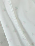 White Cozy Homewear Lace Trim Polka Dot Mini Slip Dress for Women Slim Satin Fabric Nightgown for Pajama Parties