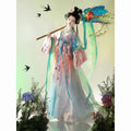 Olive Girl Red Embroidered Hanfu Dress for Ren Faire 2026 Garden Wedding Fairycore Photoshoot S-L XS-3XL Plus Size Embroidered Flowing Sleeve Dramatic Silhouette Romantic Editorial Not Costume Ren Faire Dress Chinese Heritage Fashion Women