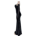 Luxury Woman Evening Dress Sparkle Heartbeat Velvet Diamonds Maxi Dress Gown Celebrities Outfits With Rhinestones Glove