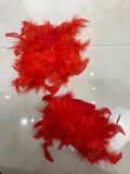 Women Sexy Halter Crystal Feathers Bodycon Mini Dress Nightclub Performance Stage Outfit Luxury Birthday Photo Shoot Dress