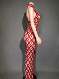 Festival Shiny Rhinestones Party Dress Birthday Luxury Costume Fancy Brilliant Dancer Wedding Impressive Evening Dress