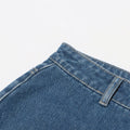 Fashion Women Jeans High Waist Heart Connectivity Contrast Color Hollow Out Straight Denim Pants 2024 New