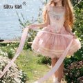 Olivegirl Pink Lolita Dress Milk Sweet Ballet Style Cute Rabbit Cosplay Light Lolita Princess Gown Elegant Women's Clothes