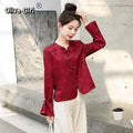 Olive Girl Red Embroidered Embroidered Jacket for Ren Faire 2026 Garden Wedding Fairycore Photoshoot M-XXL XS-3XL Plus Size Hand Embroidered Dramatic Silhouette Garden Party Editorial Not Costume Chinese Heritage Fashion Women