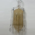 Fashion Knit Tassels Women's Cropped Vest Hollow Out Halter Sleeveless Backless Beach Tops 2026 Summer Lady Chic All-match Top