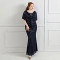 Plus Size Dress for Women Glitter Sequin Dresses Sexy Party Birthday Elegant Celebrity Floor Length Maxi Evening Dress