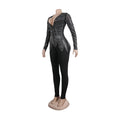 Sparkle Black Rhinestone Long Pants Jumpsuits Womens Autumn Long Sleeve Crystal Rompers Nightclub Outfits Clubwear