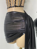 High Quality Women's Outfit Stage Performance Singer Dancer Costume Sexy Crop Top Skirt Two Pieces Sets Luxury Diamonds Dress