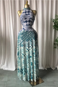2026 New Women O-neck Sleeveless Floral Print Mermaid Maxi Dress Evening Birthday Beach Sexy Night Party Long Dresses