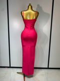 Women Sexy Sleeveless Luxury Rhinestone Maxi Long Bodycon Bandage Dressed Birthday Party Elegant Knitted Bodycon Clothing