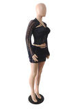 Glitter Sequins Knitted Skirt Sets Women 3 Piece Outfit Vacation Festival Clothing Sheer Top and Mini Skirt Matching Sets