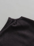 Solid Loose Spliced Folds Chic Dress for Women O Neck Sleeveless Irregular Luxury Dresses Female Summer Fashion New