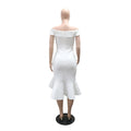 Ruffles Dress Women Off Shoulder Sexy Sleeveless Bow Tie Bodycon Party Night 2026 Formal Birthday Party Banquet Gown