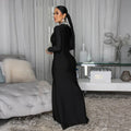 Black Long Sleeve Diamond Mesh Perspective Dress Sexy Celebrity Cocktail Party Bodycon Long Evening Dress