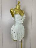 Sexy Backless Spaghetti Strap Black Sleeveless Bodycon Bandage Dress Women Elegant Prom Gown Club Evening Party Birthday Dresses