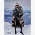 Women Tiger Striped Faux Fur Long Coat Lapel Fluffy Plush Luxury Oversized Overcoat With Side Pockets Winter Warm Outerwear 2026