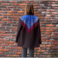 Women Bandana Print Blazer Jacket Triangle Scarf Tassel Fringe Back Loose Suit Coat 2026 Fashion Casual Office Lady Chic Jacket