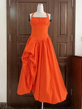 Glamorous Elegant Pink Halter Dress for Women Sleeveless Corset Waist High Slit Ball Gown for Luxury Dinners Celebrations