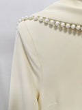 Evening Dresses Long Sleeves Slim Maxi 2026 Women Dinner Party Gowns With Ribbon Shawl Pearls Elegant Wedding Robes Lady