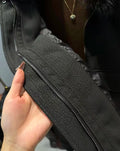 Original for Autumn/winter Women's Collection, A Detachable Wool-neck Jacket with A Fleece Leather Effect Can Be Worn