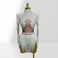 Luxury Hot Diamond Shiny Sequined Tassel Jumpsuit Fashion Party Stage Performance Dress Birthday Outfits Vestidos Fiesta De Lujo