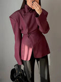Elegant Buttons Women Jackets Stand Collar Long Sleeve Fit Jacket for Casual Office Daily Wear Fashion Autumn New