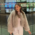 Ins Hot Brand Fashion Black Warm Cozy Cropped Faux Fur Coat Women Winter Chic Girls Street Fashion Luxury Short Fur Jacket