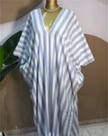 2026 Fall Holiday Half Batwing Sleeve Striped Print Loose Long Dress Street Women Party Vestidos Maxi Dresses Vestidos