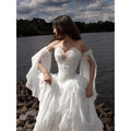 Customized Detachable Sleeves Ball Gown Prom Dress Tiered Ruffle Lace Embroidery vestidos de noche Evening Dresses 2026