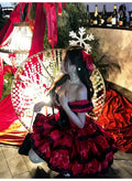 Olivegirl Sweet Lace Dress Lolita Red Cute Girl Spring High-end Women Summer Birthday Party Elegant Princess Lolita Dresses
