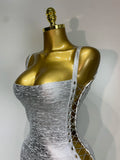 Women Sexy Sleeveless Square Neck Bodycon Mini Bandage Dresses Elegant Evening Party Luxury Birthday Club Prom Gown