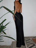 Sexy Backless Black Summer Dress Women Elegant Cocktail Evening Long Party Dresses Woman Maxi Night Club Birthday Dress Vestidos