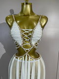 Sexy Black White Halter Sequined Hollow Out Transparency Long Maxi Dress Vacation Beach Style Celebrate Birthday Party Outfit