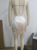 Luxury Lace Up Mini Women Skirt High Waist Lace Trim Minimalist Slim Skirt for Cocktail Party Wear Fashion Summer