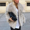 Solid Temperament Jackets For Women Lapel Long Sleeve Patchwork Buttons Designer Coats Female Fashion Style Clothes