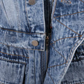 Personalized Street Denim Jacket 2025 New Fashion Ruffled Edge Single Breasted Lapel Denim Coat For Women Jeans