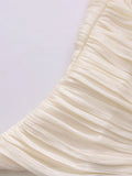 Sexy Deep Neck Backless Vest for Women Halter Sleevless Slimming Asymmetric Hem Ruched Fabric for Luxury Nighclub