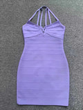 Black Purple Spaghetti Strap Women Mini Bandage Dress Bodycon Sexy Bodycon Party Club Dress XL Classic Vestido