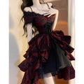 Olive Girl Red Embroidered Lolita Dress for Ren Faire 2026 Fairycore Photoshoot Everyday Wear S-XL XS-3XL Plus Size Hand Embroidered Dramatic Silhouette Romantic Editorial Not Costume Lolita Dress Chinese Heritage Fashion Women