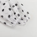 French Polka Dot Design Blouses for Women Stand Collar Long Sleeve Spliced Ruffled Vintage Shirt Female Autumn New