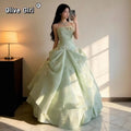 Olive Girl Green Romantic Dress for Garden Wedding 2026 Fairycore Photoshoot Everyday Wear XS-XXXL XS-3XL Plus Size Romantic Garden Party Editorial Not Costume Dress Chinese Heritage Fashion Women
