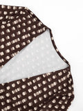 Polka Dot Print 3-Piece Set Women Headband+v-Neck Crop Tops+v-Waist Short Summer Fashion Classic Hottie Streetwear