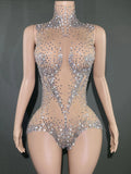 New Lady Slim Club Party Dresses Mesh Diamonds Spaghetti Strap Birthday Clothes Women Glitter Sling Party Dress