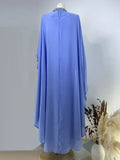 Women Diamond Shawl Design Abaya Eid Mubarek Muslim Dresses Robe Long Sleeve Vestidos Fashion Abayas For Women Isamic Clothing