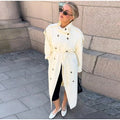 Detachable Triangle Shawl Long Puffer Coat Stand Collar Waist Tie Belt Button Solid Loose Women Coats 2026 Winter Commute Outfit