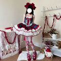 Olivegirl Lolita Dress Kawaii Sweet Bow Ruffled Slim Sleeveless Mini Princess Dresses Elegant Bow Flower Dresses Women Y2K JSK