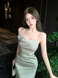 Olive Girl Dramatic Dress for Garden Wedding 2026 Fairycore Photoshoot S-L XS-3XL Plus Size Dramatic Silhouette Romantic Editorial Not Costume Hanfu Chinese Dress Traditional Chinese Clothing Chinese Heritage Fashion Women